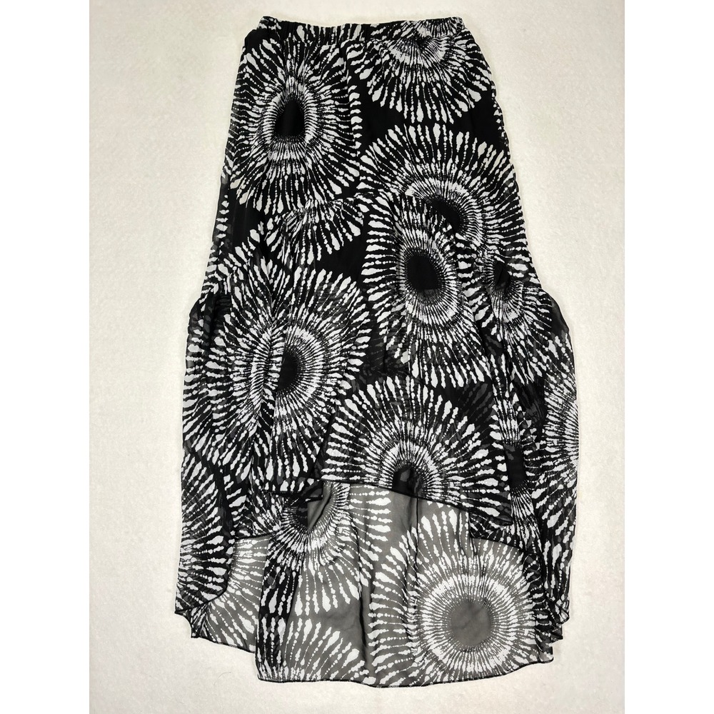HeartSoul‎ High-Low Sheer Skirt Small Chiffon Boho Festival Elastic Waist